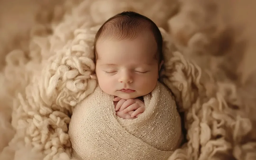 Photo d'un bébé prise par un photographe bébé Charleroi