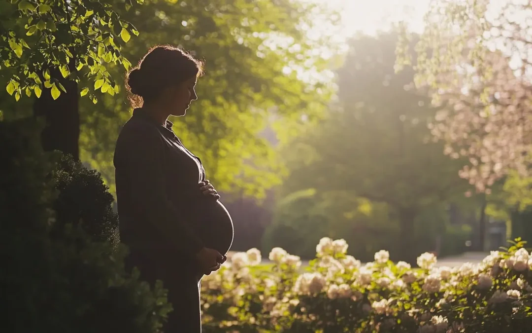 Photo d'une femme enceinte prise par un photographe maternité Bruxelles